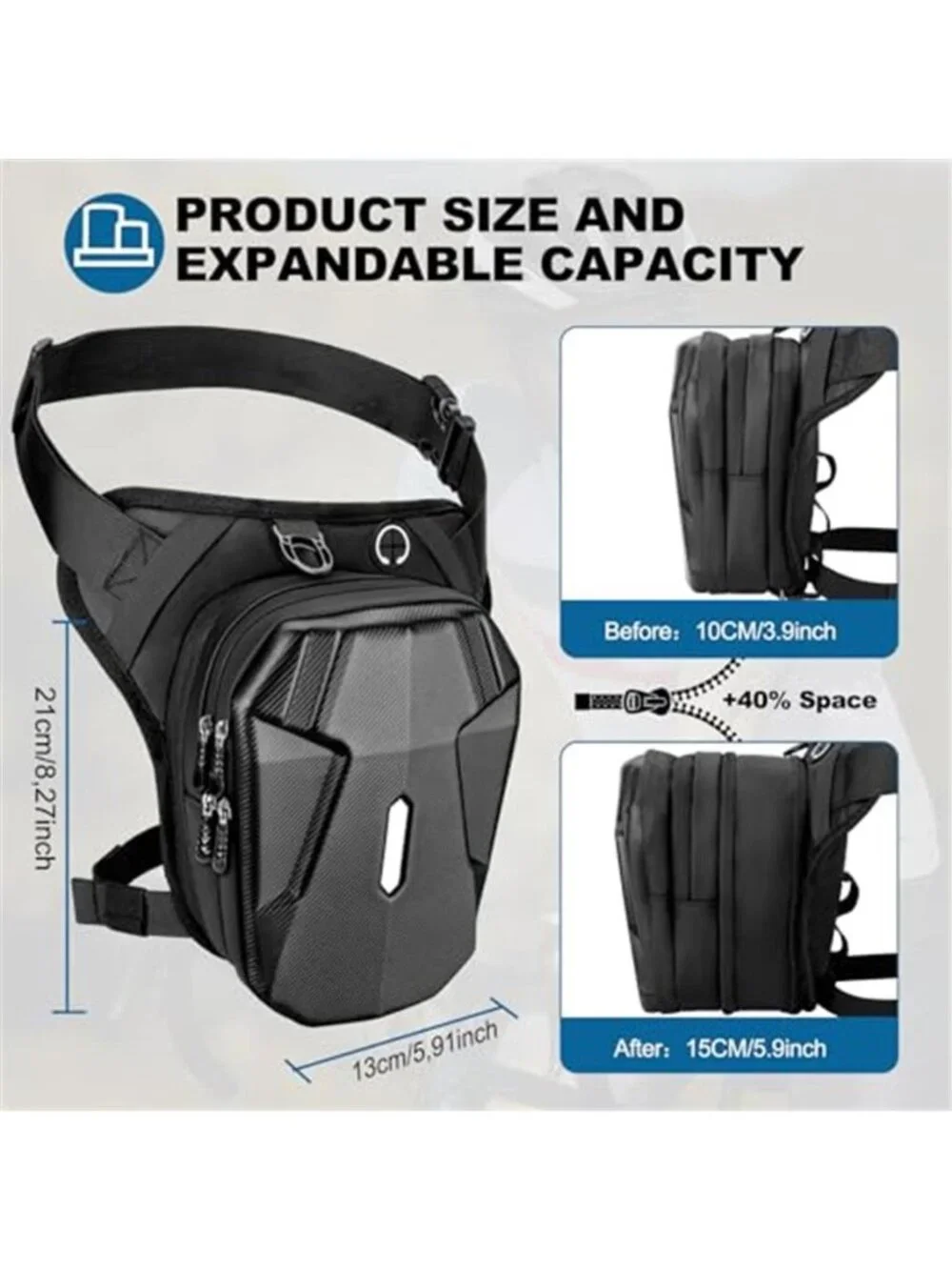 Thigh Bag,Motorcycle Leg Bag for Men Women,Drop Leg Bag with Removable Leg Strap